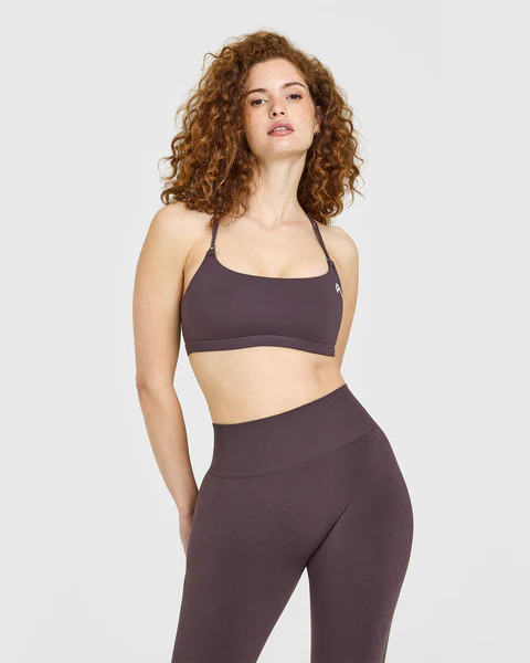 Everyday Cross Over Bralette 
 Dark Umber Brown | Oner Active (UK / US)