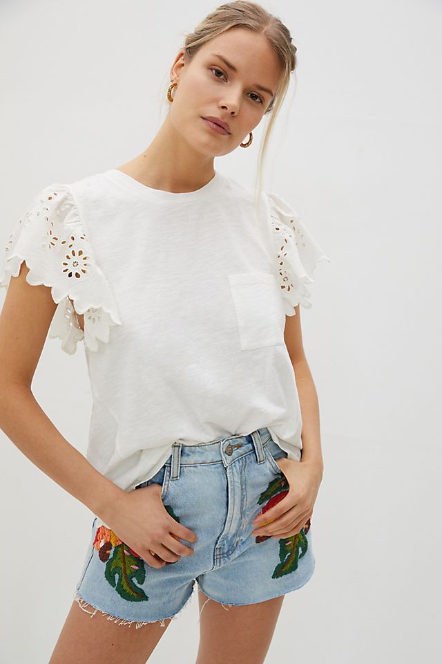 Flutter Eyelet Top | Anthropologie (US)