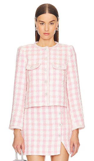 Boucle Jacket in Pink | Revolve Clothing (Global)