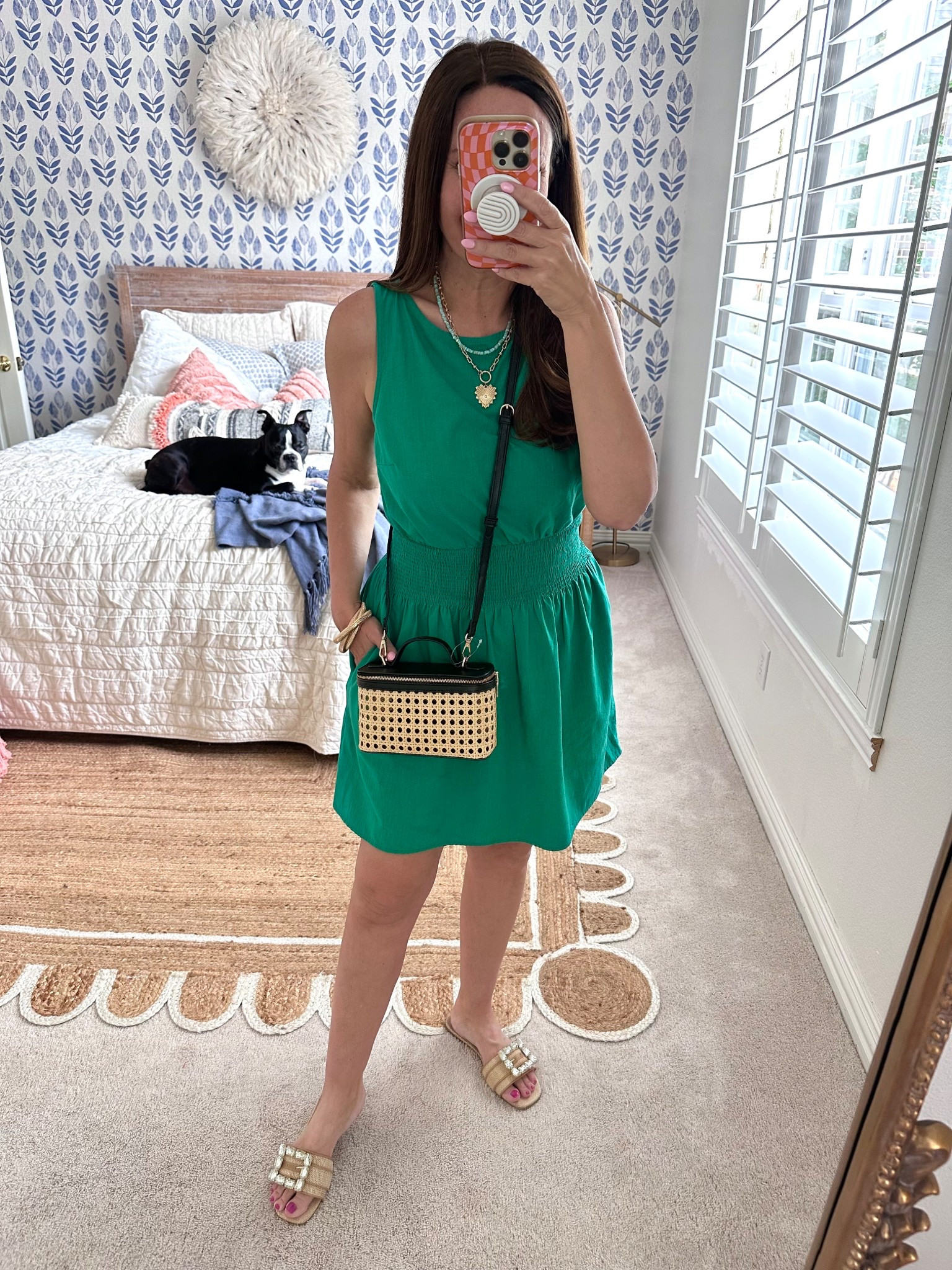 Dress is on sale for $15. Wearing a medium. Bag is on sale for $14.
LOVE a throw on and go dress! 
.


#LTKOver40 #LTKSaleAlert #LTKStyleTip