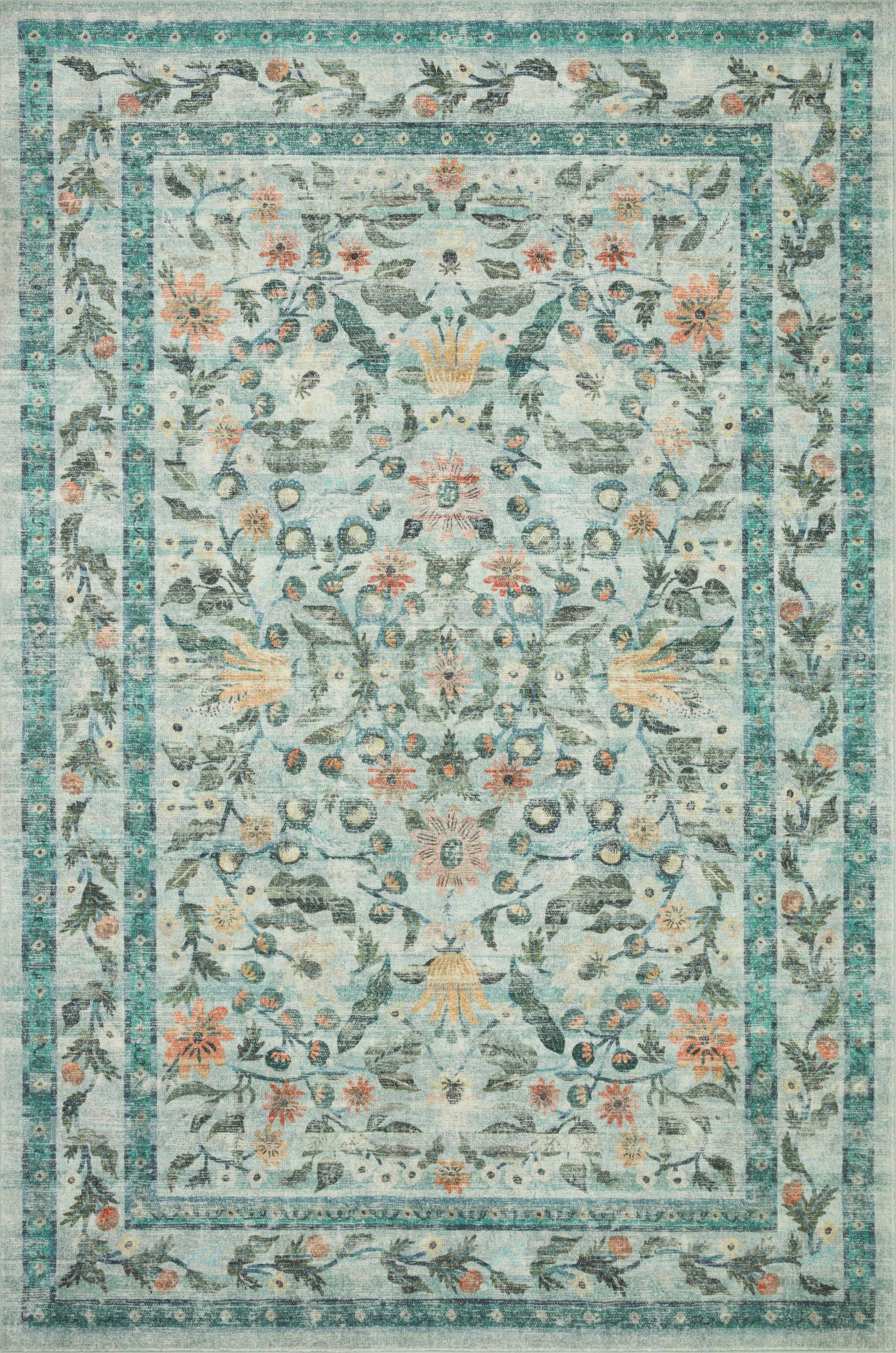 Rifle Paper Co. x Loloi Courtyard Sage Area Rug feat. CloudPile | Wayfair North America