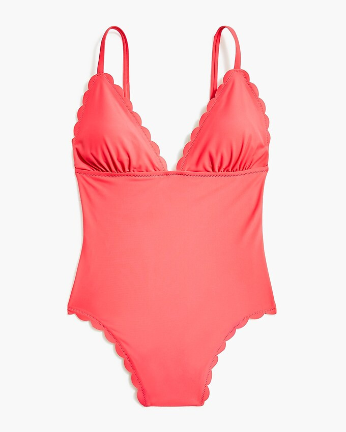 Scalloped one-piece swimsuit | J.Crew Factory