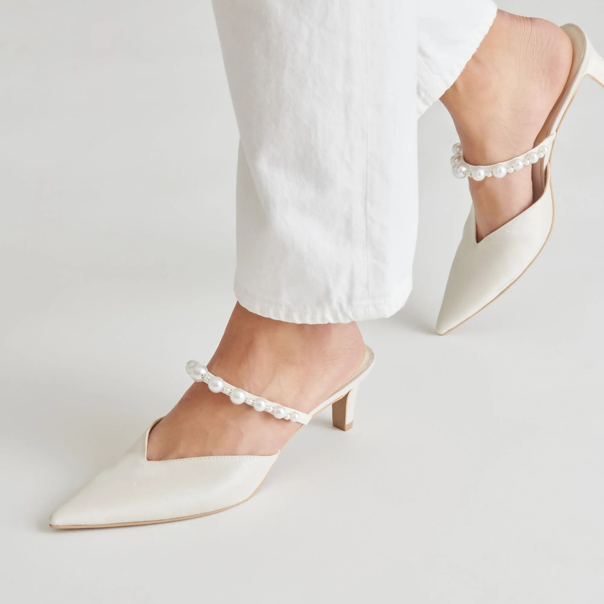 Kanika Pearl Mid Vanilla Pearl Heels | Dolce Vita | DolceVita.com