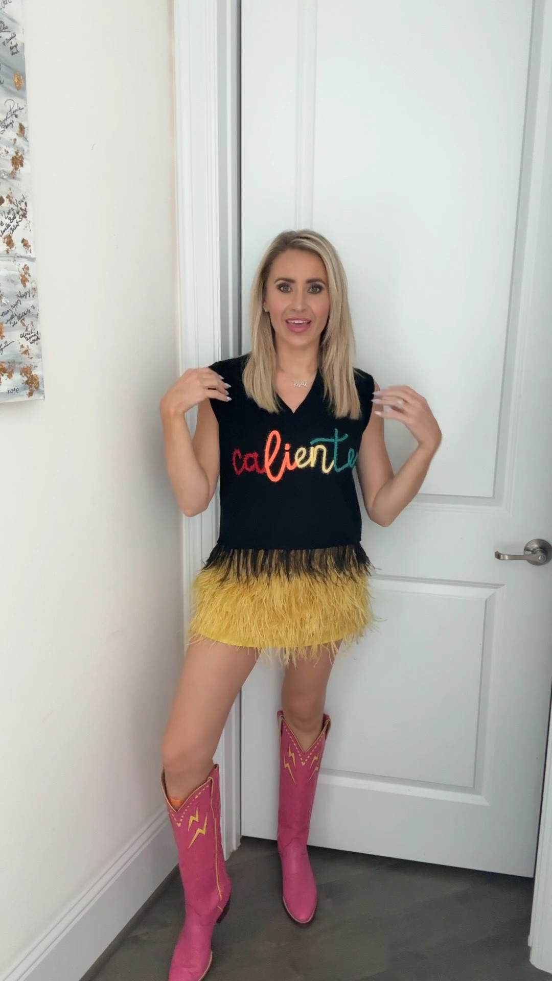 Queen of Sparkles Caliente Top & Yellow Feather skirt 

Lightning bolt city boots, pink cowboy boots m, cinco de mayo outfit 

#LTKSeasonal #LTKWatchNow #LTKFestival
