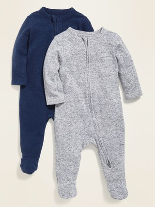Unisex Cozy Footed One-Piece 2-Pack for Baby | Old Navy (US)