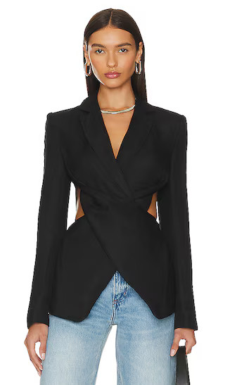 Emmy Blazer in Black | Revolve Clothing (Global)