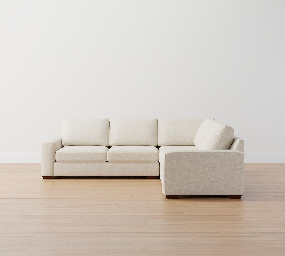 Big Sur Square Arm Upholstered 3-Piece L-Sectional | Pottery Barn (US)