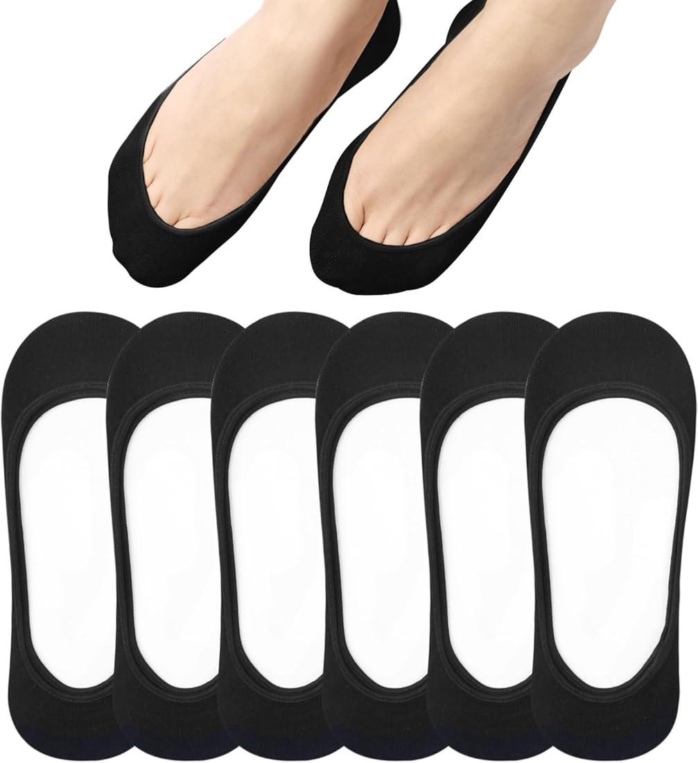 Ultra Low Cut Liner Socks Women No Show Non Slip Hidden Invisible for Flats Boat Summer | Amazon (US)