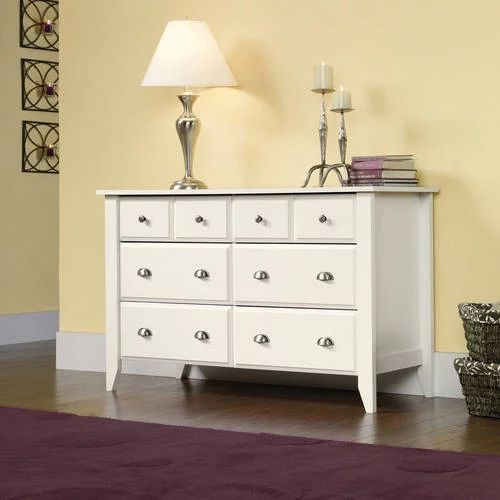 Sauder Shoal Creek 6-Drawer Dresser, Soft White finish | Walmart (US)