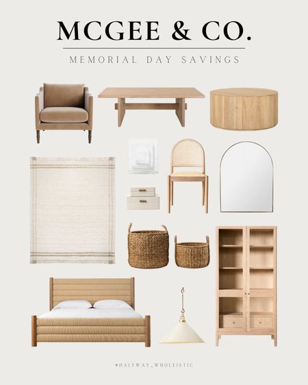 My curated roundup of timeless neutral furniture, decor, and accessories from McGee and Co. Take advantage of their Memorial Day sale today! 

#chair #rug #cabinet #bed #mirror

#LTKhome #LTKsalealert #LTKFind