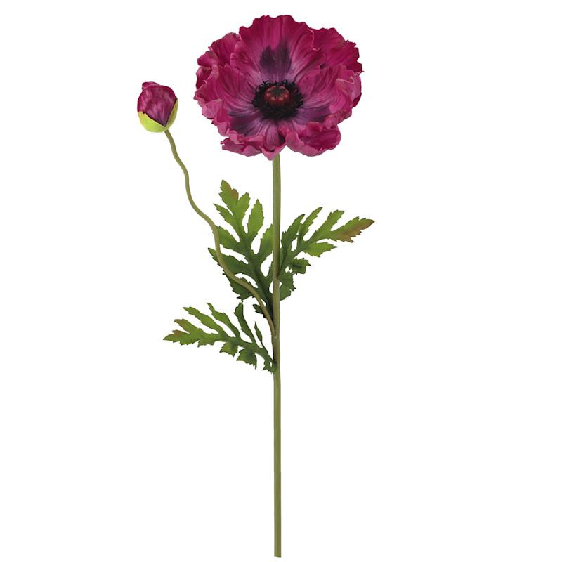 Purple Poppy Floral Stem, 28.5" | At Home