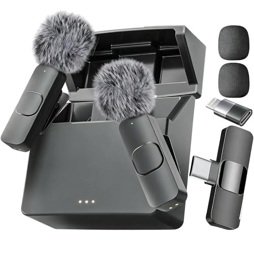 Mini Mic Pro (Latest Model - Wireless Microphone for iPhone, iPad, Android, Lavalier Microphone for Video Recording - iPhone Mic Crystal Clear Recording with USB-C (with Charging Case) | Amazon (US)