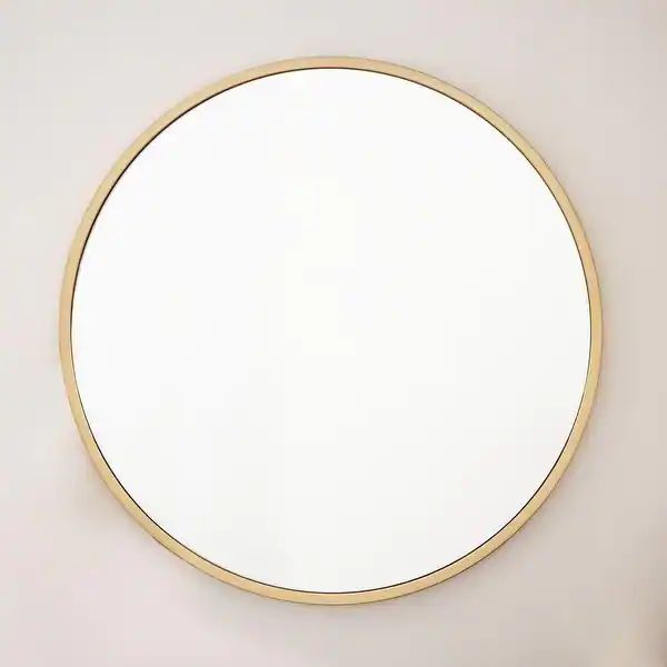 Round Mirror (60" Dia) - 60"H x 60"W x 1"D - Overstock - 35999619 | Bed Bath & Beyond