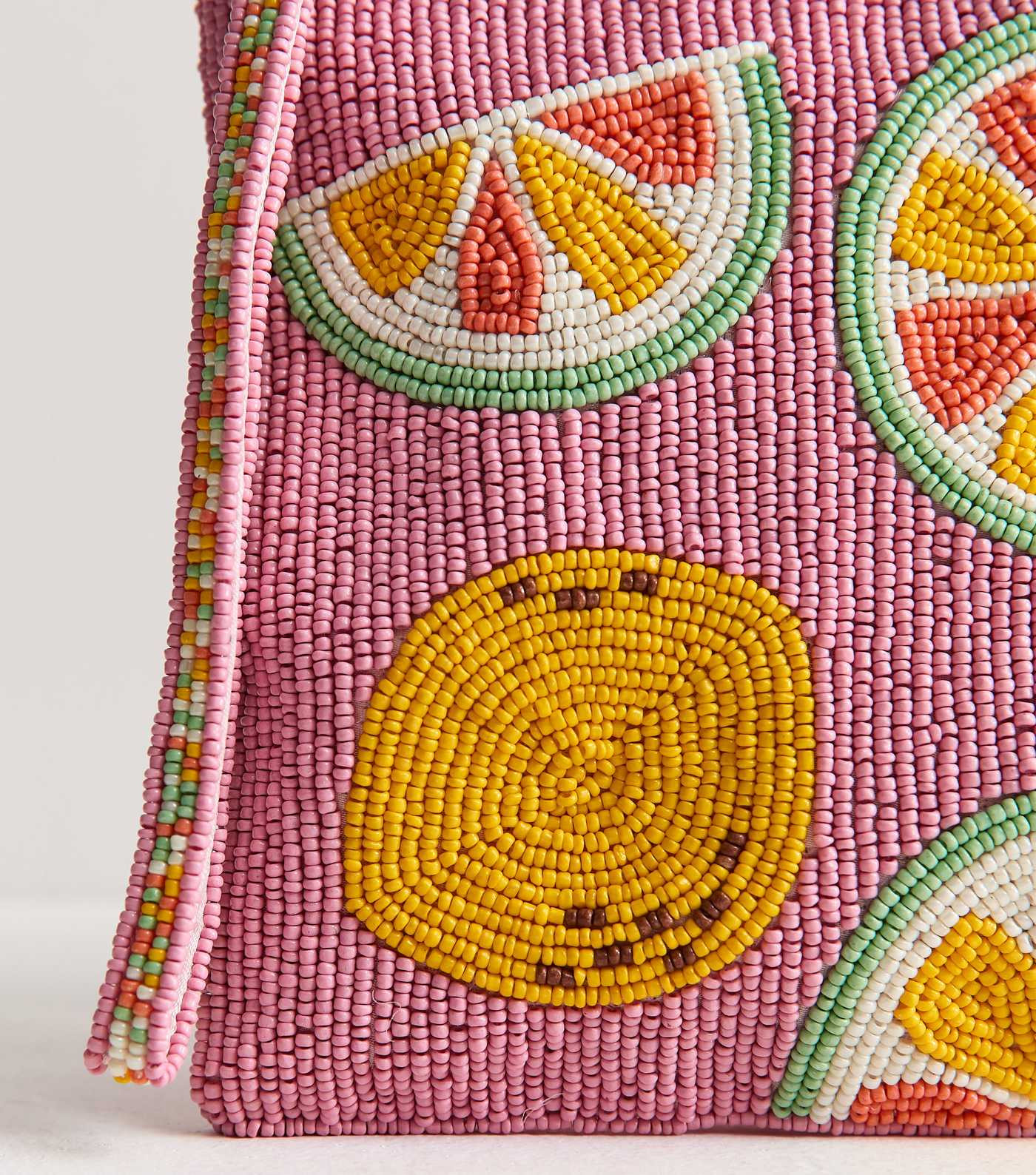 Pink Beaded Fruit Zip Pouch | New Look | New Look (UK)