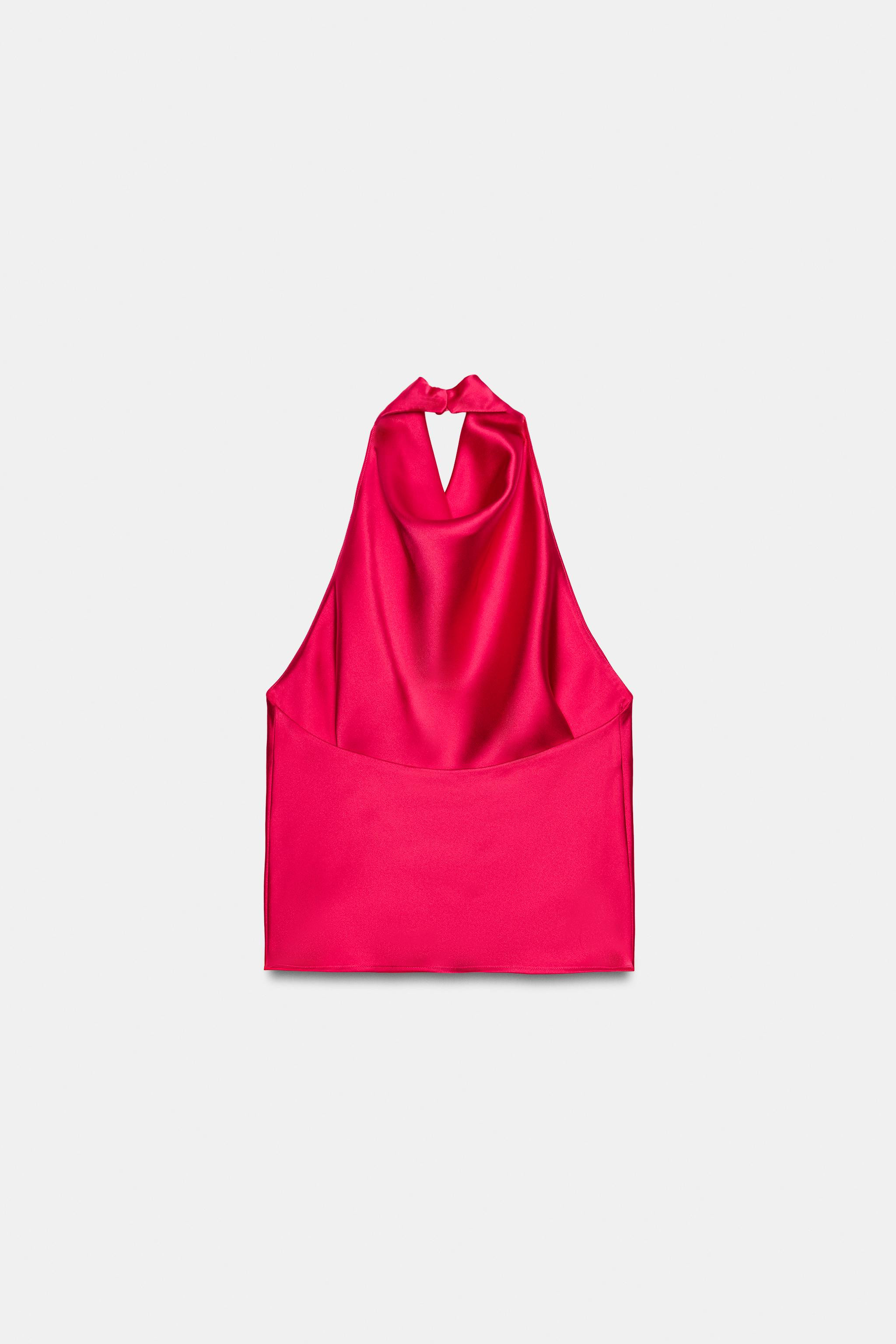 SATIN HALTER TOP | Zara US