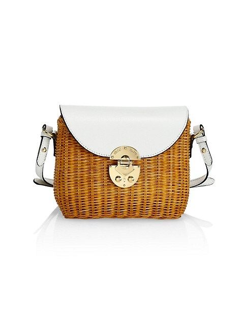 Midollino Rattan & Leather Shoulder Bag | Saks Fifth Avenue