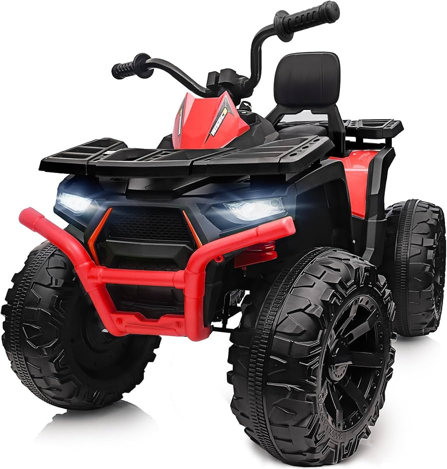 Kids ATV 4 Wheeler, 24V Ride On Toys Car for Big Kids with 400W Motor, 2 Seater - Red | Amazon (US)