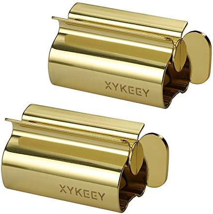 XYKEEY Toothpaste Tube Squeezer - Set of 2 Toothpaste Squeezer Rollers, Metal Toothpaste Tube Wri... | Amazon (US)