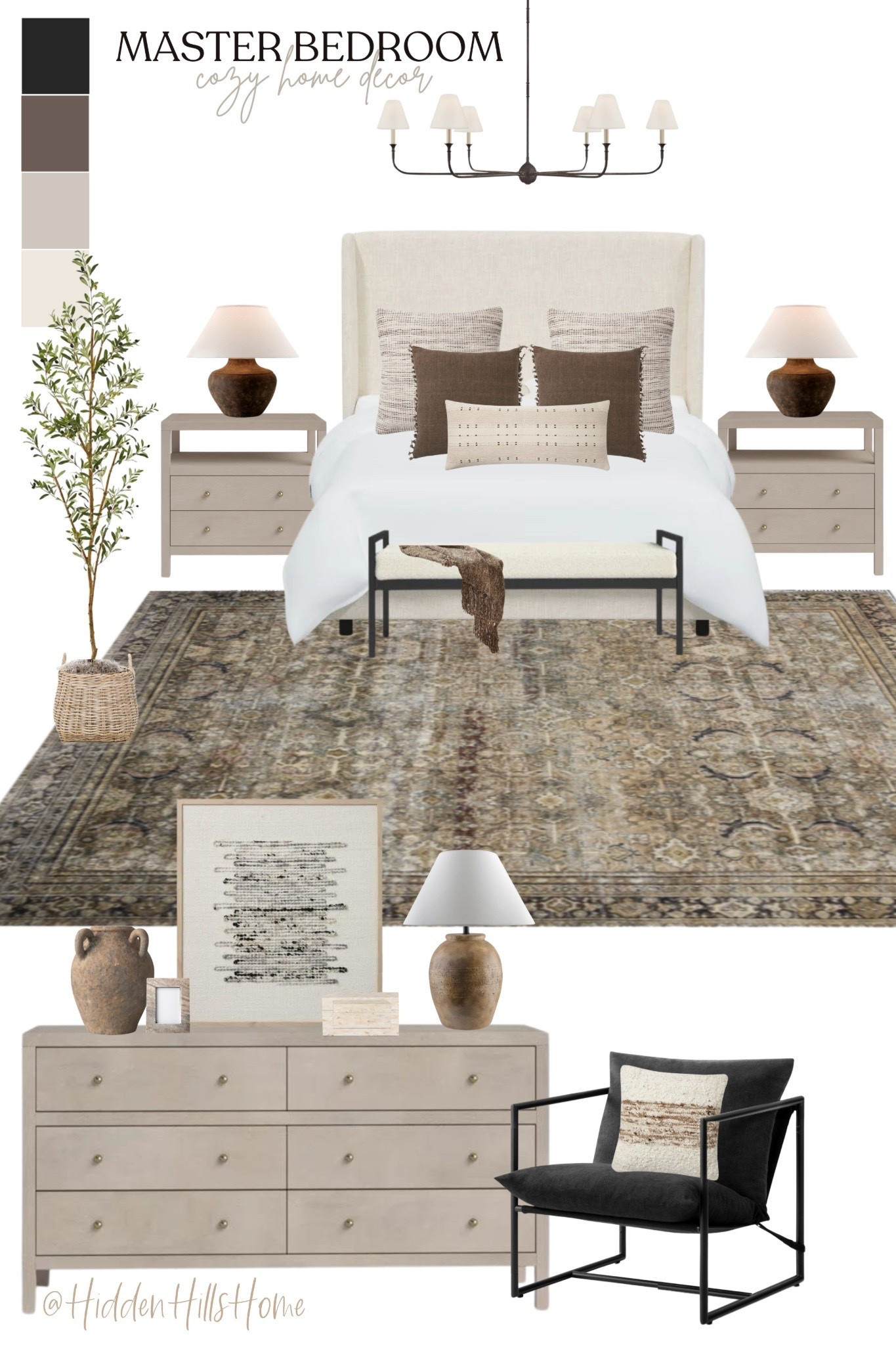 Cozy master bedroom decor, bedroom decor ideas, bedroom mood board, bedroom rug, nightstands, Tilly bed, dresser, modern classic bedroom design, bedding #bedroom

#LTKHome #LTKSaleAlert #LTKSeasonal