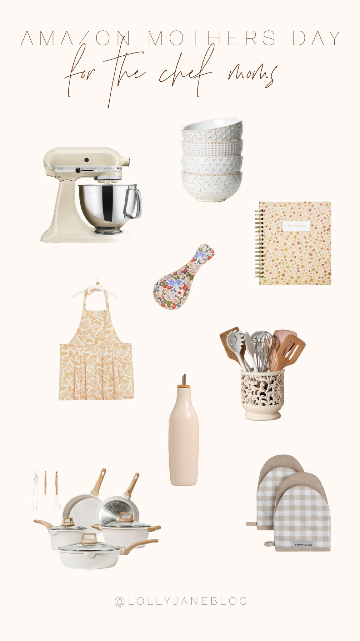 Amazon Mother’s Day gifts for the chef moms! 🫶🏻

Mother’s Day is THIS SUNDAY! Time to order your Mother’s Day gifts for your mamas! 
These beautiful ceramic bowls have some cutesy patterns on them that any momma in the kitchen would love! I love these carote pants, they work like a charm and we have been using them for months! This olive oil container is perfect for dispensing olive oil, while also keeping your kitchen nice and aesthetic! This utensil holder is my absolute FAV! The designs are adorable. Speaking of adorable designs, this yellow floral apron matches the yellow custom cook book! With the floral theme is this fun spoon holder, which is perfect as decor, while also being useful! Finishing off with the cream kitchen aid, I love my kitchen aid so much! 👏🏼☀️

#LTKSeasonal #LTKGiftGuide #LTKHome