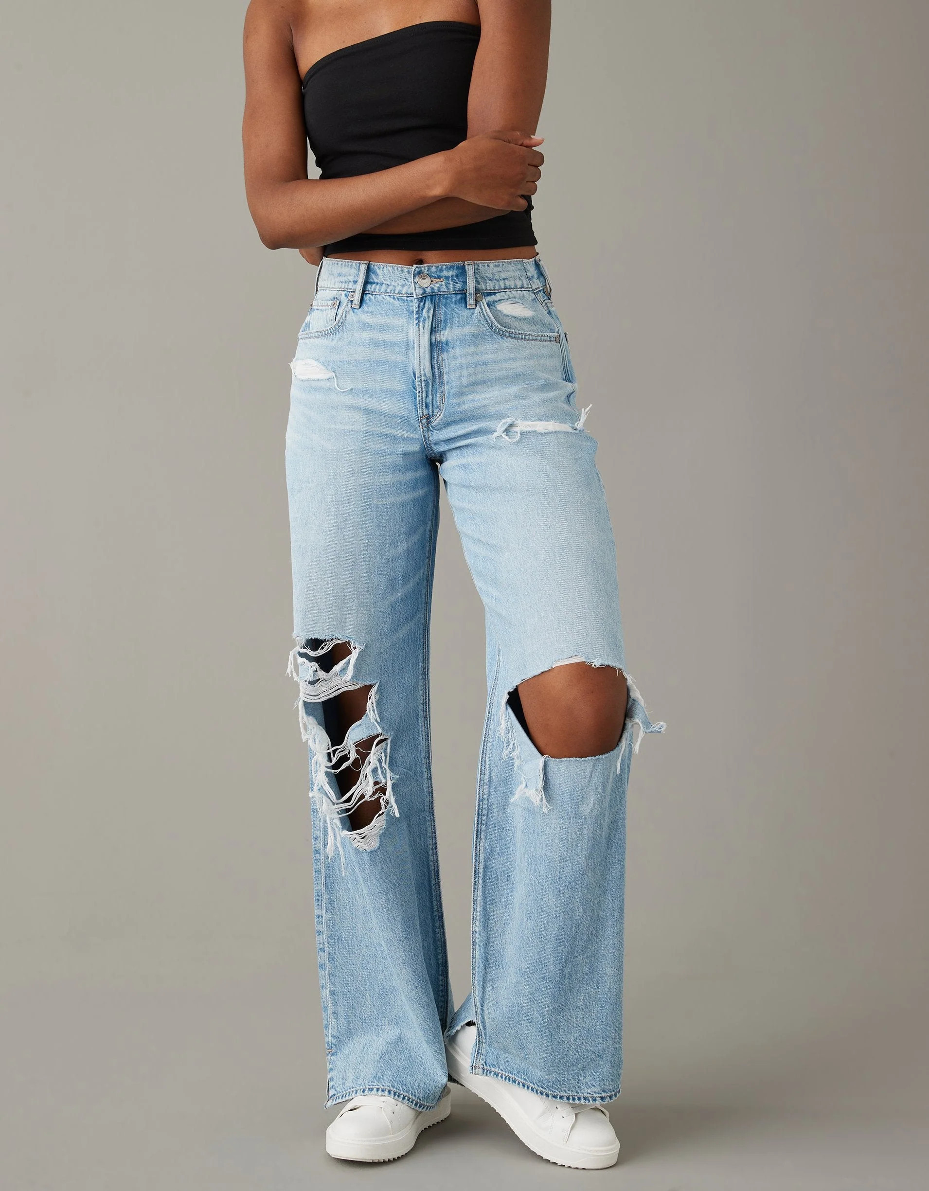 AE Dreamy Drape Super High-Waisted Baggy Wide-Leg Jean | Shop Simon