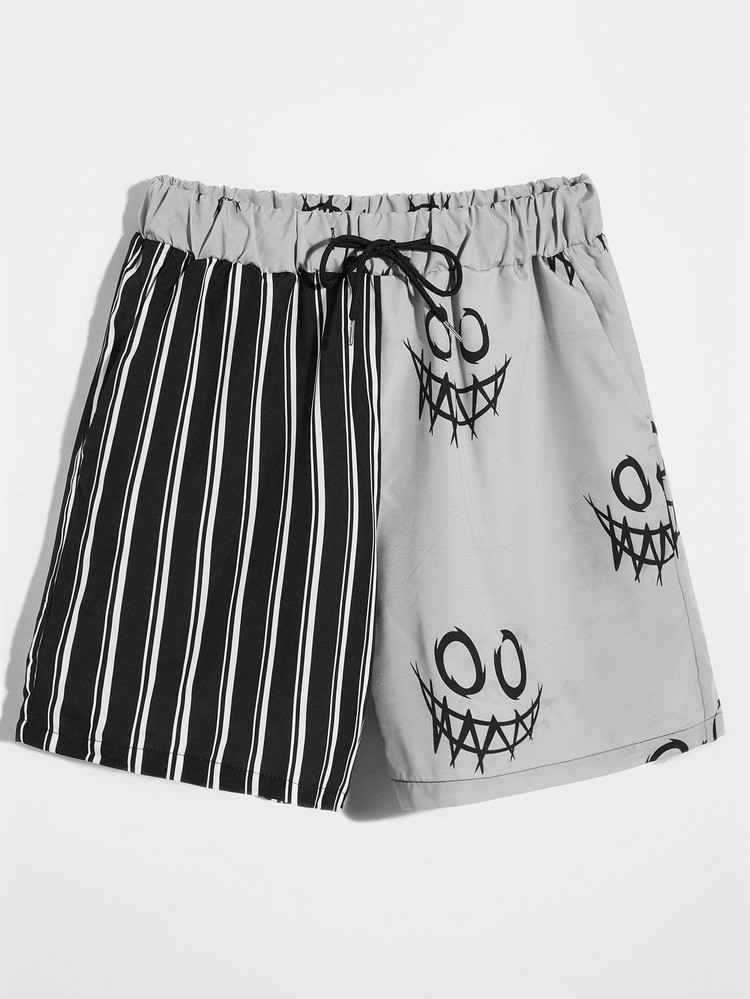 Men Striped & Cartoon Shorts | SHEIN