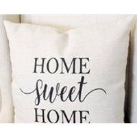 Home Sweet Home Pillow Cover  18x18 Pillow Cover  Farmhouse Decor  Farmhouse Pillow Covers  Rustic Pillow  Rustic Decor  Phrase Pillow | Etsy (US)