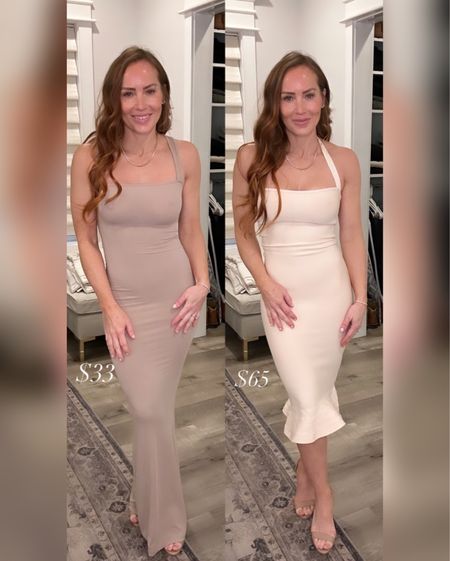 Amazon halter style dresses at two different price points. The mermaid style feels extra glam ✨ Wearing xs.

#LTKwedding #LTKstyletip #LTKGala
