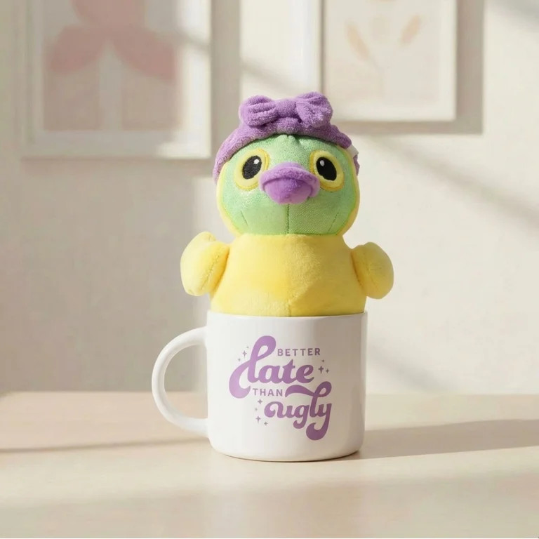 Facemask Duck Plush in Better Late Than Ugly Mug, Purple and White, Mother's Day by Way To Celebr... | Walmart (US)