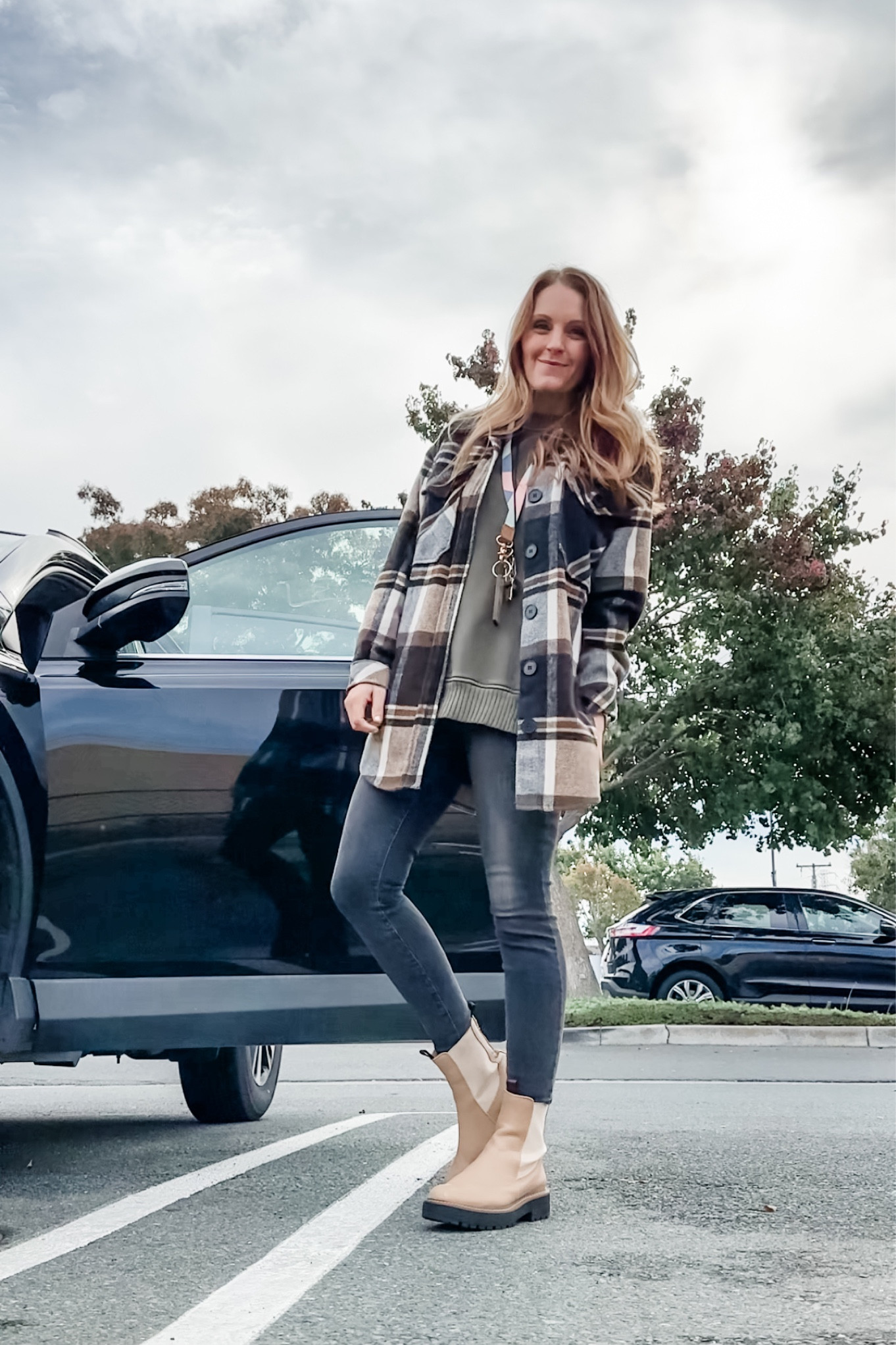 Plaid Shacket: Small
Green Sweater: Small
Lucky Jeans: 28
Tan Chelsea Boots: I sized up, but wish I didn’t  

Thanksgiving Outfit
Teacher Outfit
Fall Outfit
Fall Boots

#LTKshoecrush #LTKworkwear #LTKSeasonal