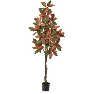 6’ Fall Magnolia Artificial Tree | Nearly Natural