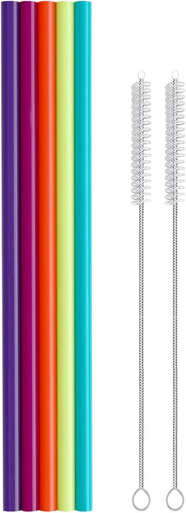 Hiware 12 Inch Extra Long Silicone Straws for Big Tumblers - 40 oz Hydro Flask/Half Gallon Water ... | Amazon (US)