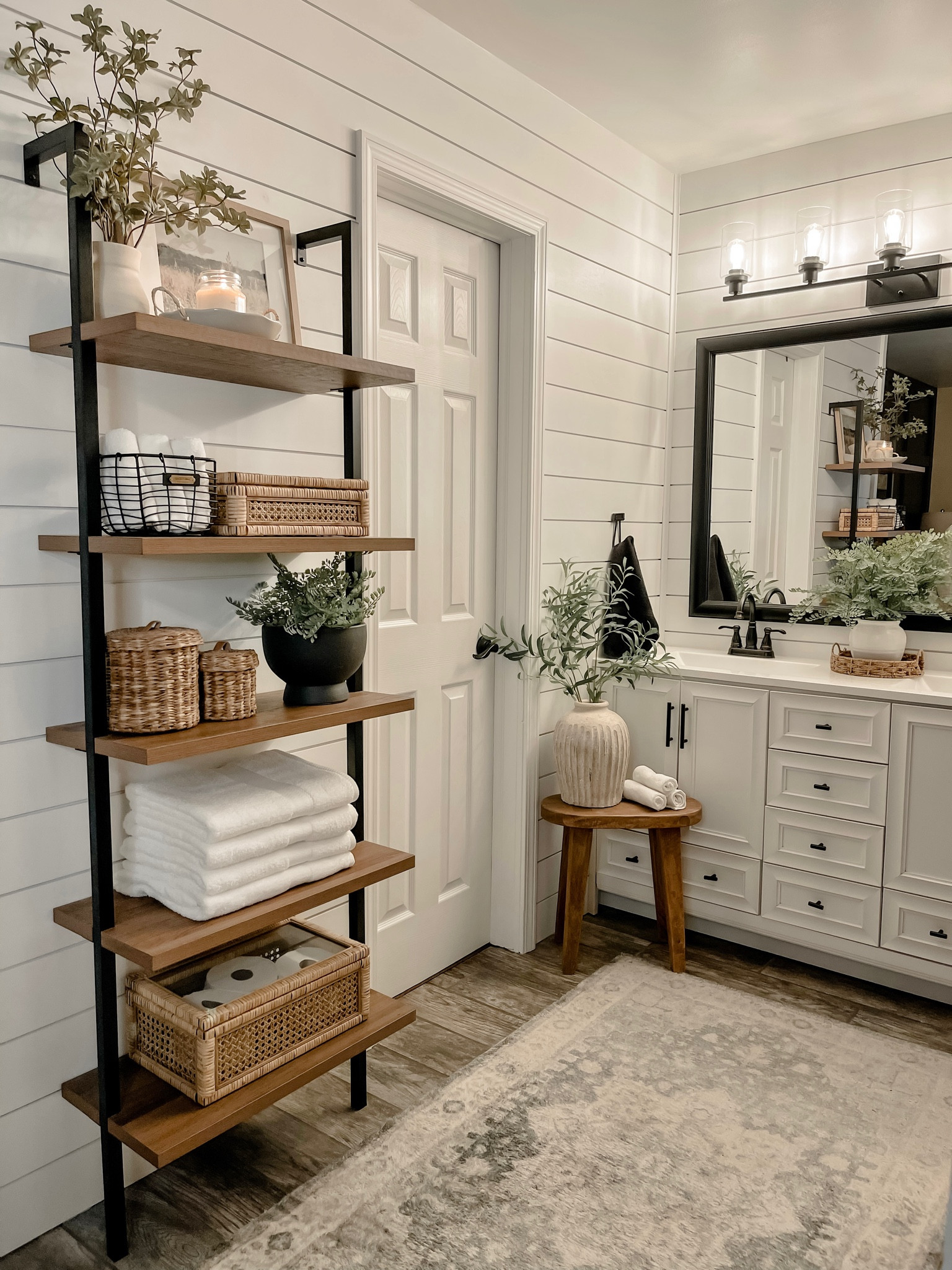 Bathroom Storage, Nathan James Theo Bookcase, Ladder Bookcase, Ladder Shelf, Bathroom Decor, Bathroom Storage, Spring Refresh, Bathroom Rug, Powder Room Rug, Bathroom Lighting 
Use Code Kelly for 10% Off Sitewide with Nathan James

#LTKhome #LTKunder50 #LTKFind