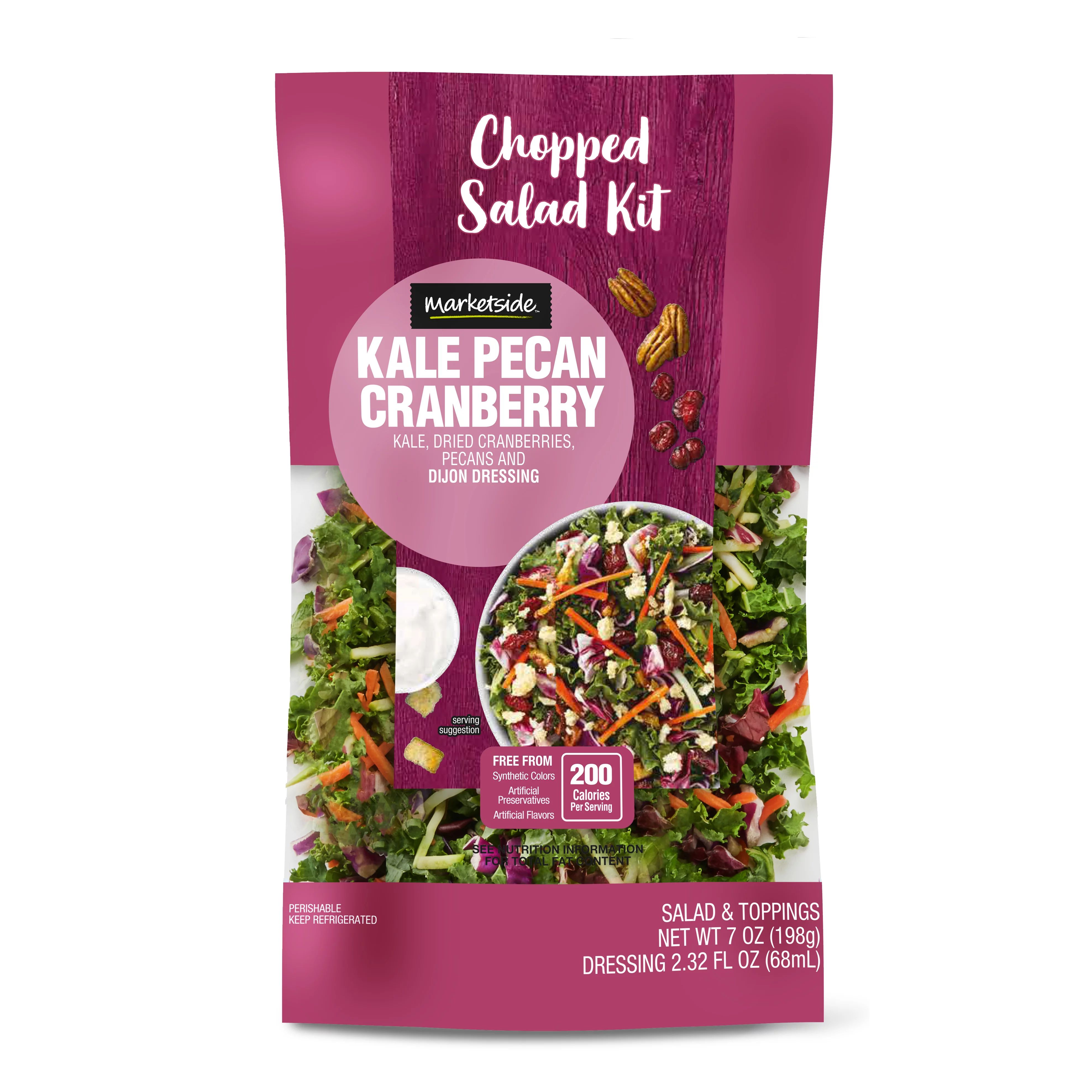 Marketside Kale Pecan Cranberry Chopped Salad Kit, 7 oz - Walmart.com | Walmart (US)
