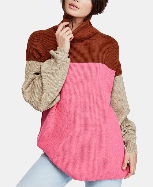 Softly Structured Colorblocked Turtleneck Sweater | Macys (US)