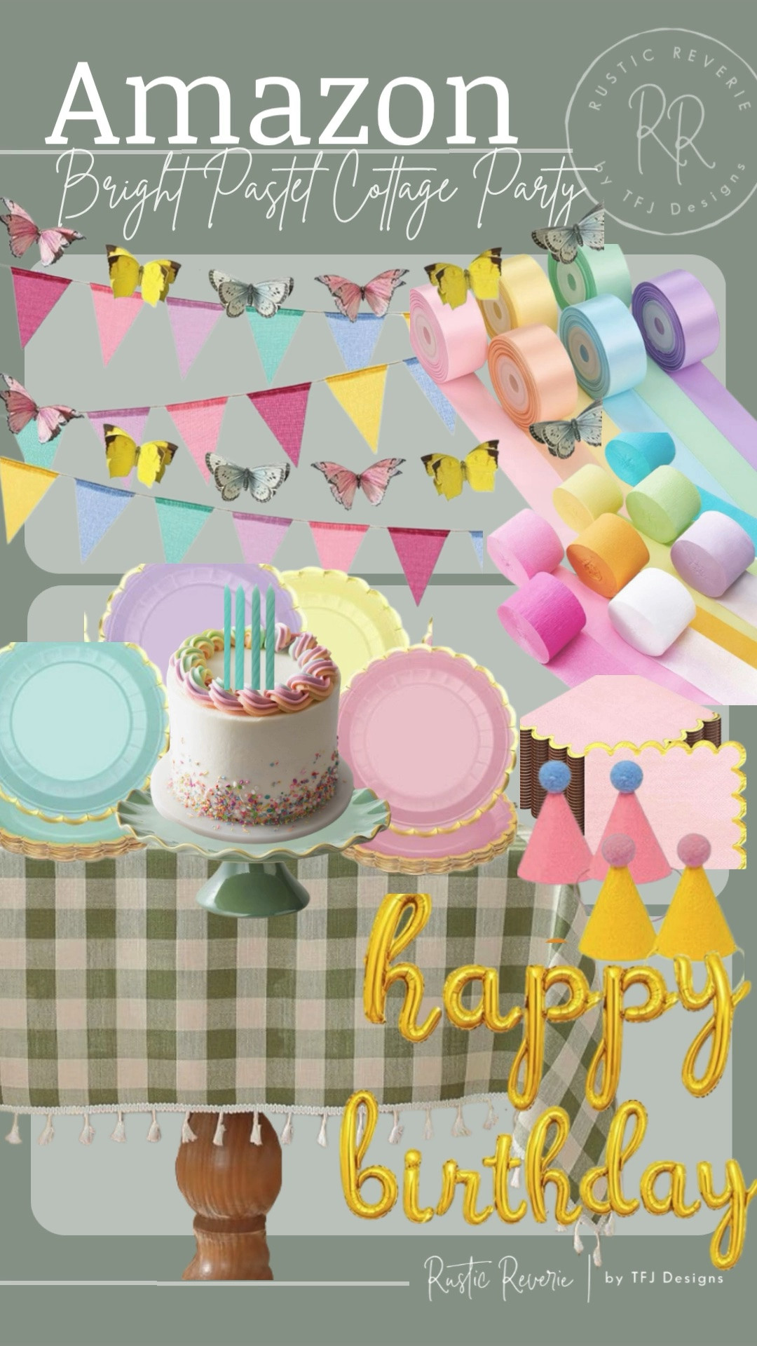 My oldest daughter requested a Bright Pastel Cottage themed birthday this year, so I’ve rounded up some items to pull this theme together! Everything is available on Amazon. 🥳 

amazon creator favorite affordable party decorations prime shipping cake stand streamer ribbon flag banner buffalo check tablecloth scalloped paper plates mini party hats happy birthday balloons sprinkle cat fancy nancy cottagecore dress up girly garden flowers feminine

#LTKKids #LTKBaby