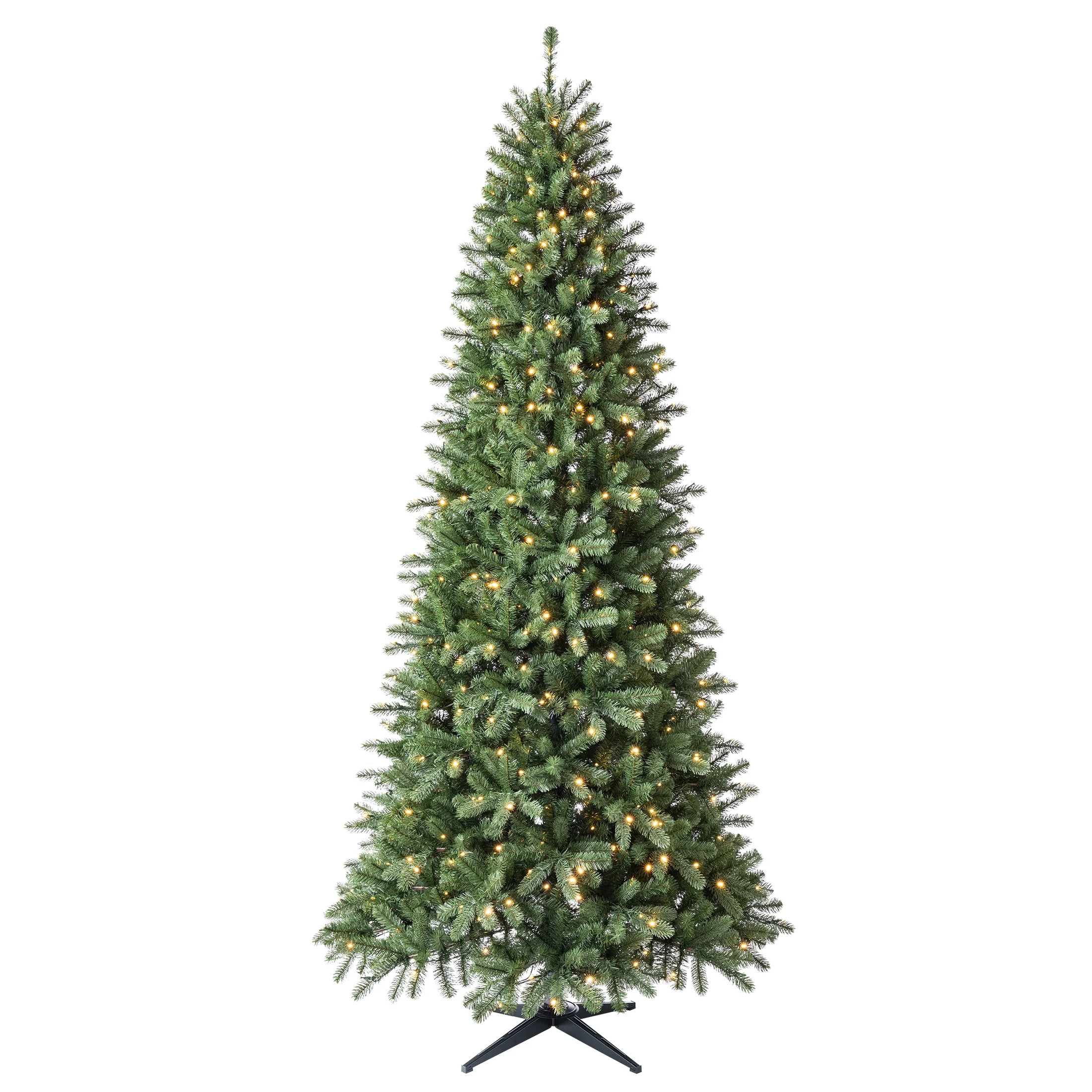 9' Pre-Lit Williams Pine Green Artificial Christmas Tree with Warm White LED Lights and Quick Set... | Walmart (US)