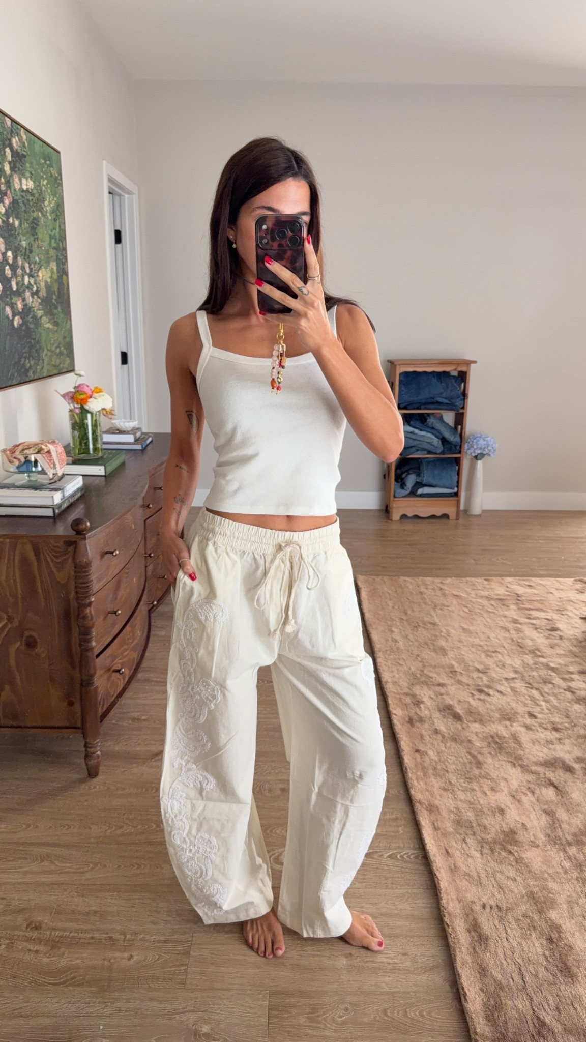 Free people embroidered barrel pants in size S 

#LTKgrwm #LTKootd #LTKTall
