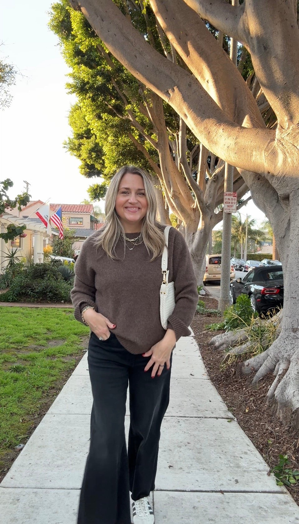 This cashmere sweater, my cute purse, and my jeans continue to be best sellers. There’s a good reason for that.  These jeans are my very favorite. I have them in black and blue denim and the cashmere is one of the best and softest I own.  The bag is a version of a designer one that is much more affordable and can be worn as an adorable Crossbody.  ￼