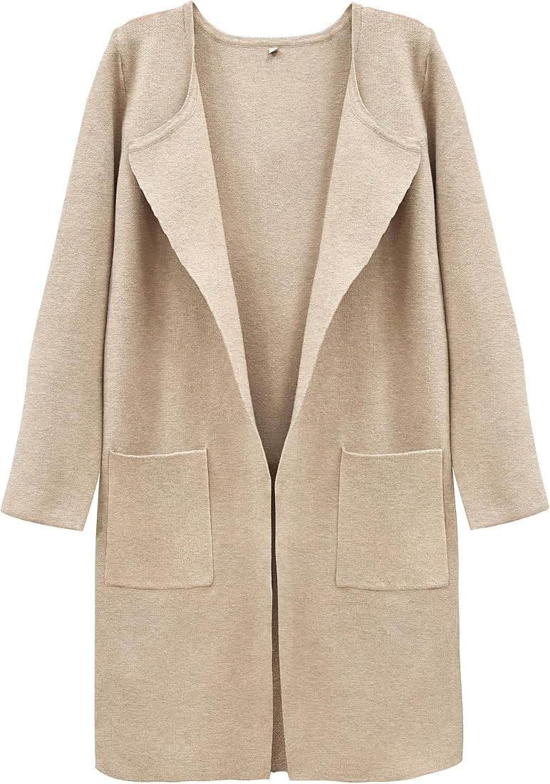 SuperPrity Cardigan Sweaters for Women Fall Fashion 2024 Casual Open Front Knit Long Coatigan Jac... | Amazon (US)