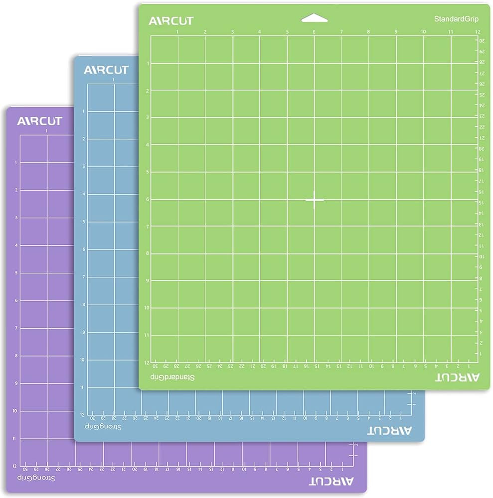 AIRCUT Cutting Mat for Cricut Maker/Explore Air 2/Air/One(12x12 Inch, StandardGrip, LightGrip, St... | Amazon (US)