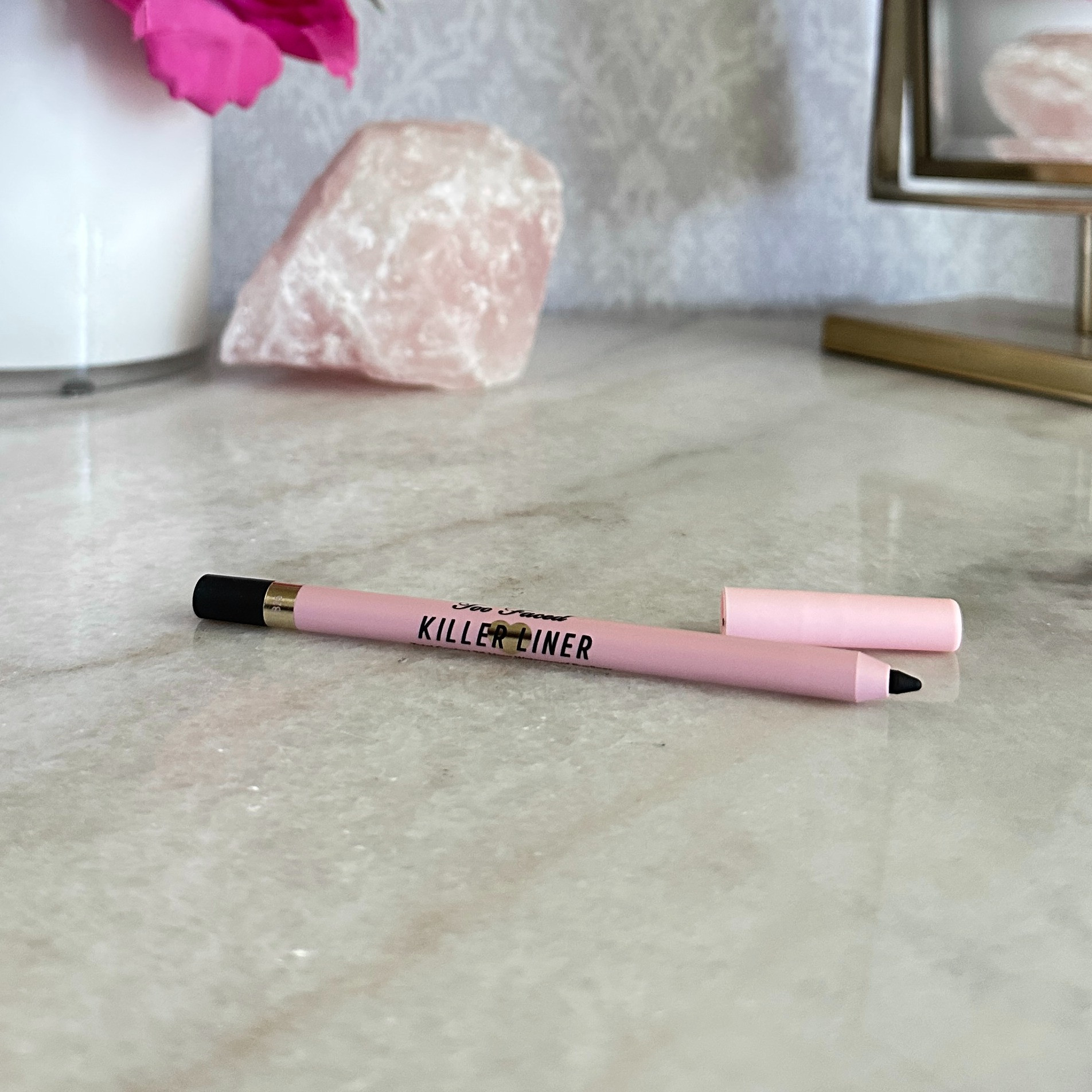 #ad
This is the Too Faced Killer Liner 36 Hour Waterproof Gel Eyeliner, and it's really underrated.  It's a super pigmented and smooth liner, it applies very quickly and easily (look at that quick scribble on my arm!) and once you give in about a minute, it sets up and WILL NOT MOVE.  Not even if you swim.  But you can smudge it out in that minute, and it's perfect for a smokey eye.
This liner (in black, chocolate and espresso) is 50% off until 9/18! 

 #LTKSaleAlert #LTKStyleTip #LTKBeauty