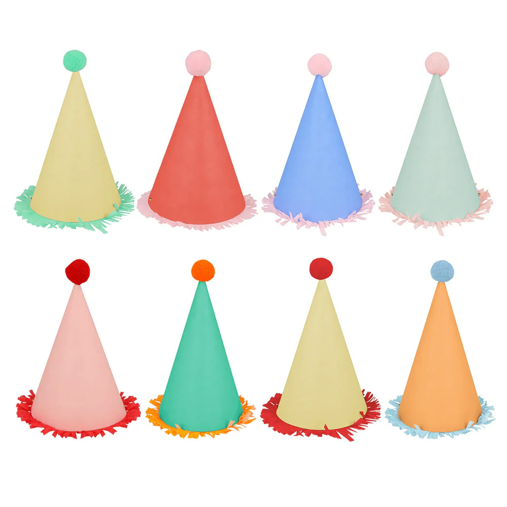 Meri Meri Large Pom Pom Party Hats | Shop Sweet Lulu