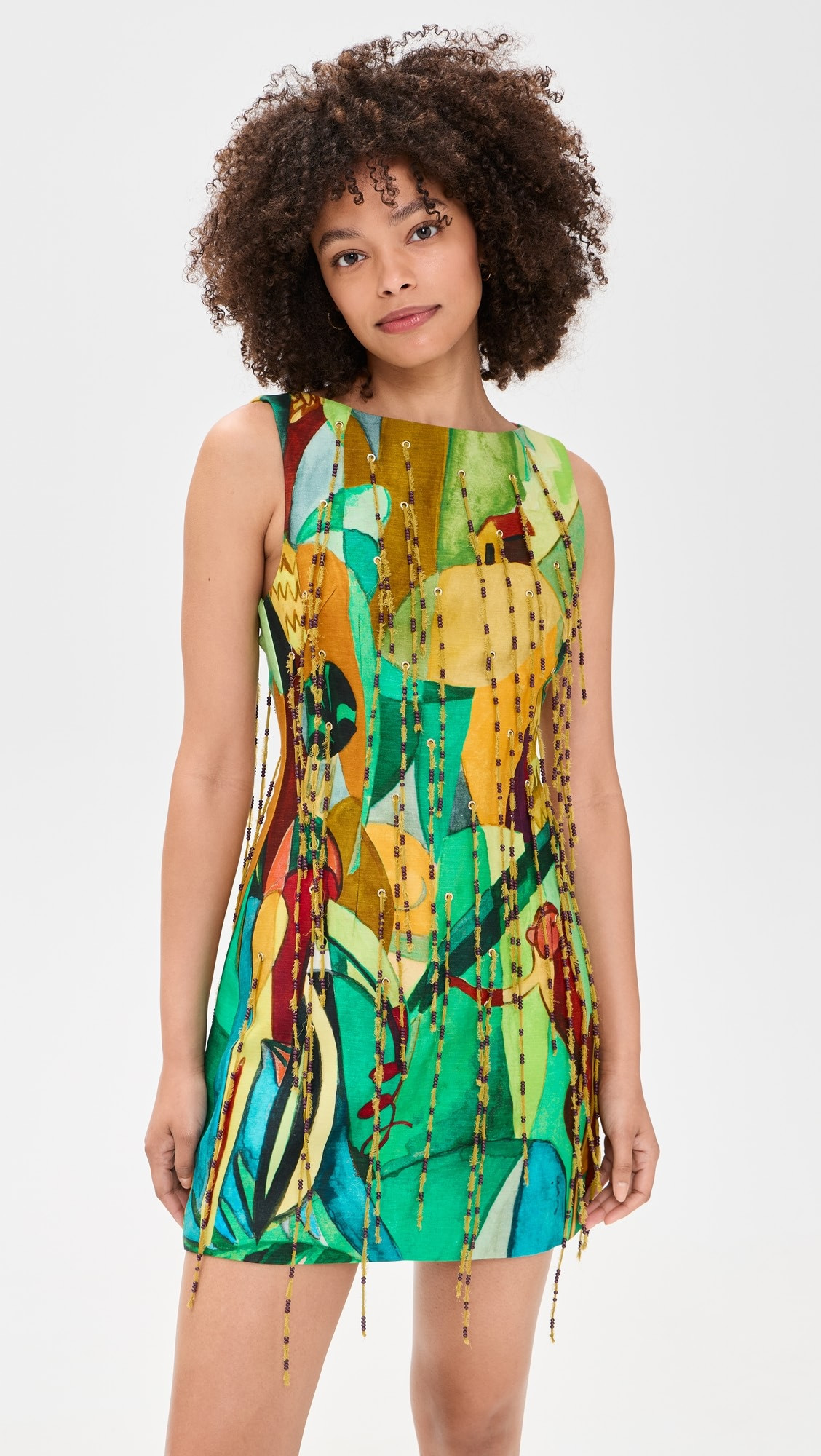 Mokshini Beaded Fringe Mini Dress | Shopbop