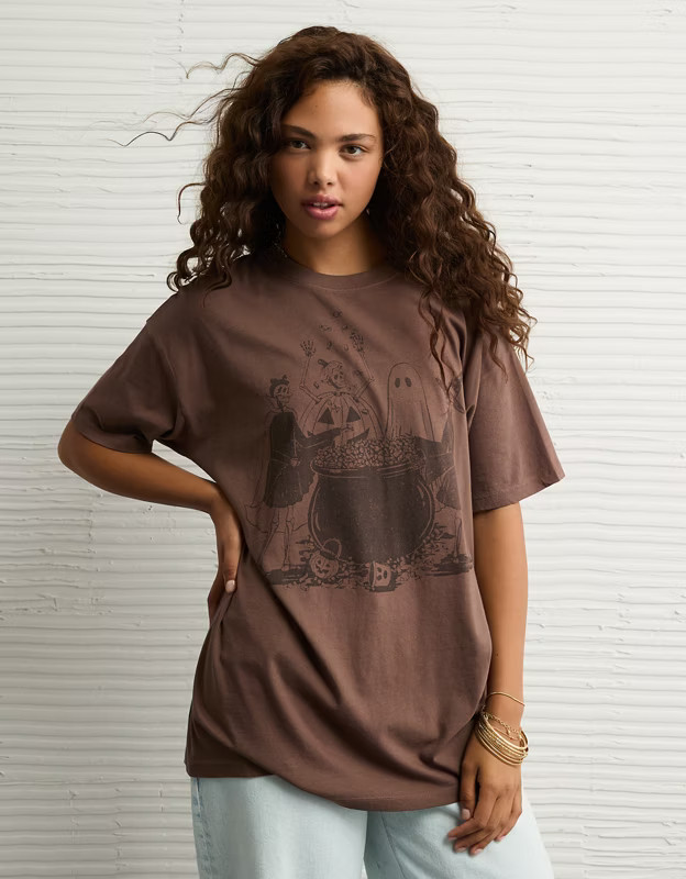 AE Oversized Halloween Graphic T-Shirt | American Eagle Outfitters (US & CA)