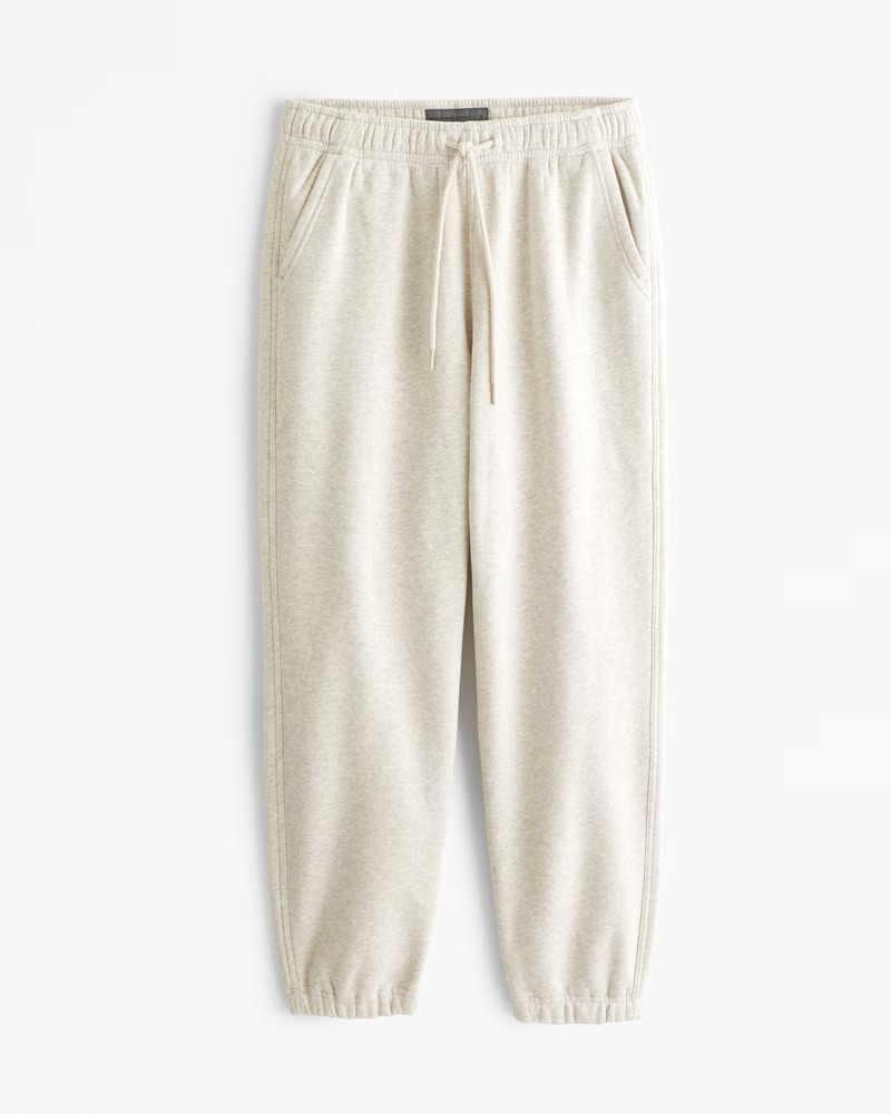 Abercrombie & Fitch Men's Essential Sweatpant in Cream Heather - Size S LONG | Abercrombie & Fitch (US)