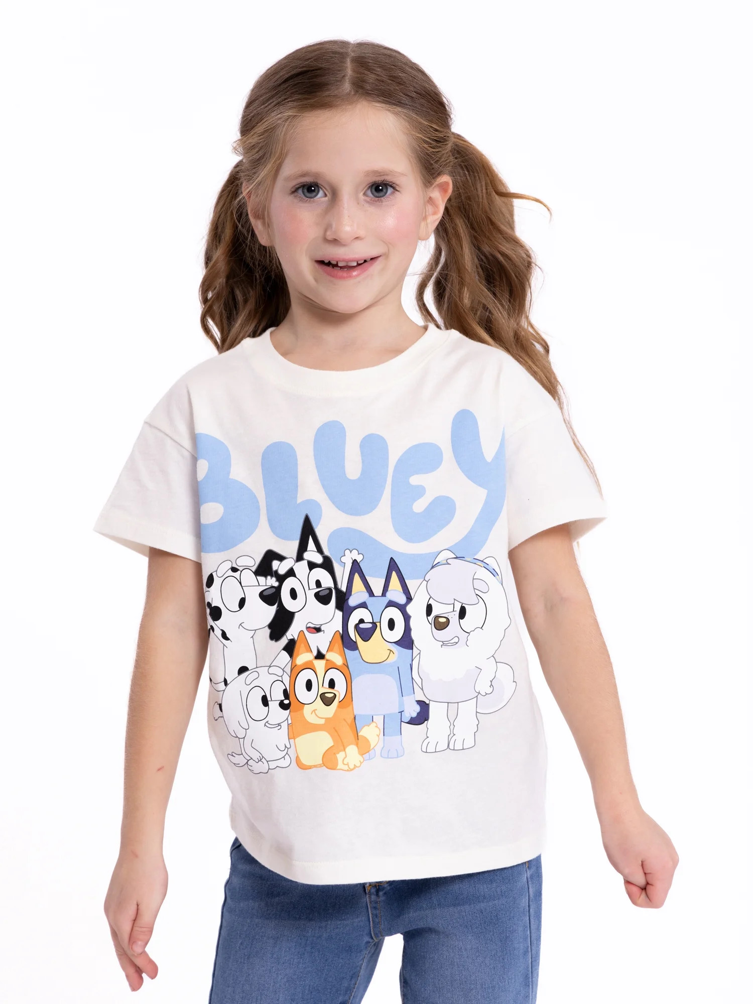 Bluey Toddler Boys or Girls Short Sleeve Crewneck T-Shirt, Sizes 12M-5T | Walmart (US)