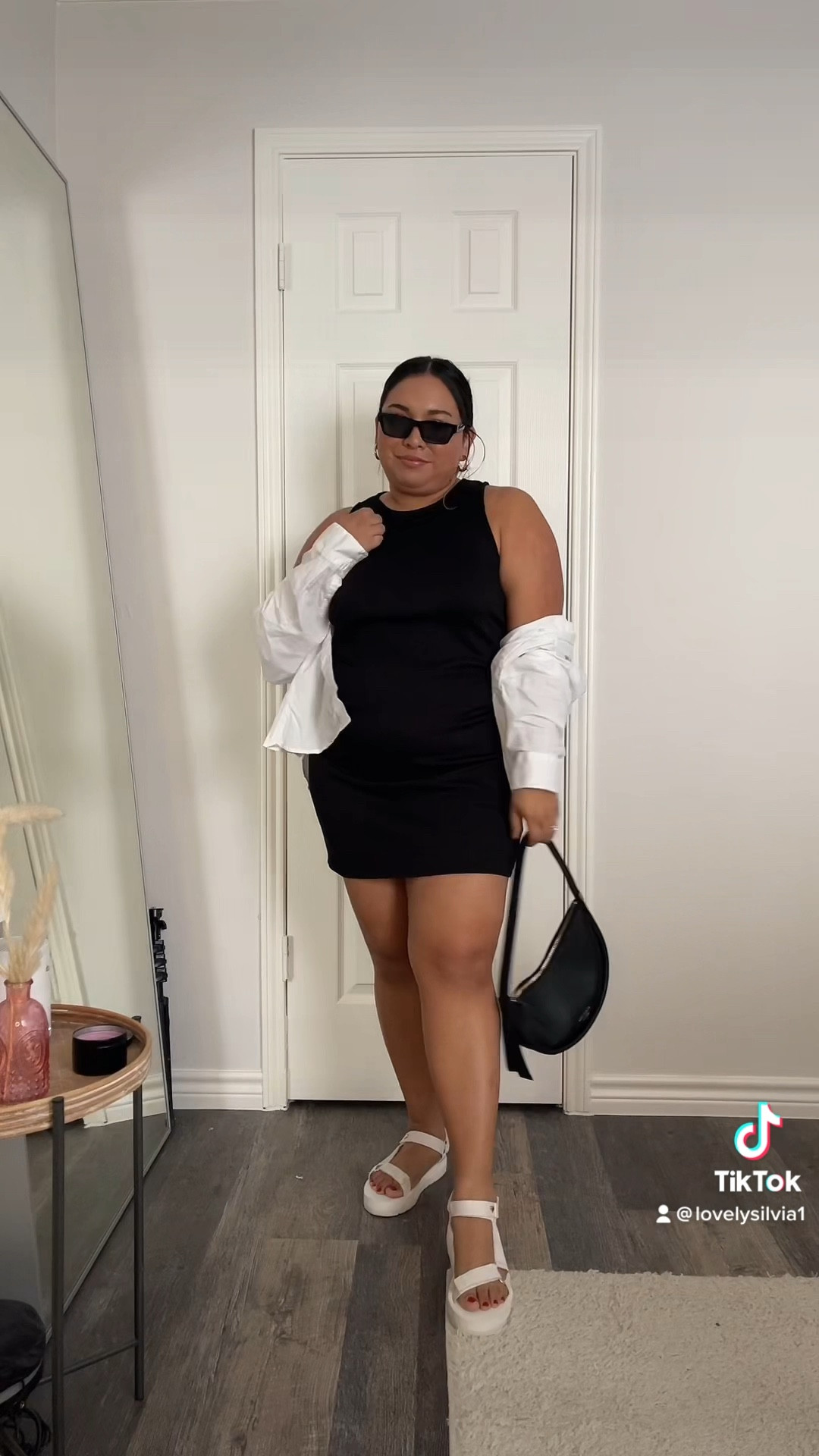 30 days of outfits: Day 13 is a black & white outfit with a black mini dress 🖤 

Black dress, white button down shirt, white platform sandals, black purse, black sunglasses, summer outfit, spring outfit

#LTKstyletip #LTKunder50 #LTKSeasonal