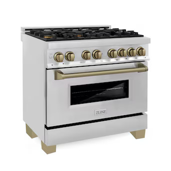 ZLINE KITCHEN & BATH Legacy 36-in Deep Recessed 6 Burners Convection Oven Freestanding Dual Fuel ... | Lowe's