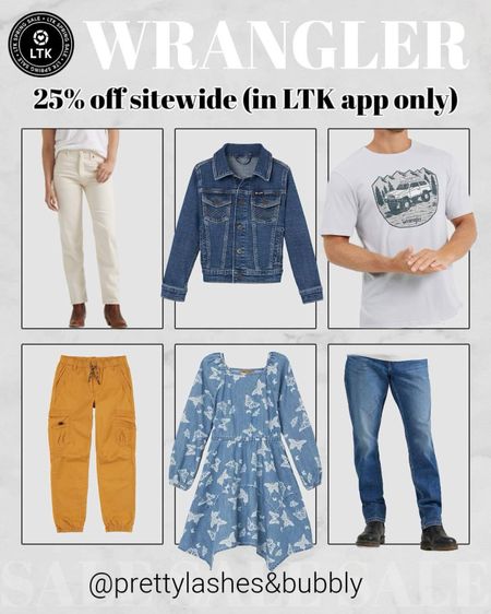 Here are today's Wrangler feature items from the #ltkspringsale.  Focusing on casual staples for the family.  Remember that you save 25% sitewide until March 11 when you shop through the LTK App! 

#LTKsalealert #LTKfindsunder50 #LTKstyletip